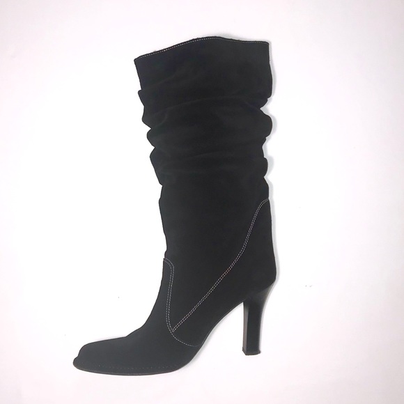 Coach Noreen Black Suede Slouched Boot Size 10M - Picture 2 of 7